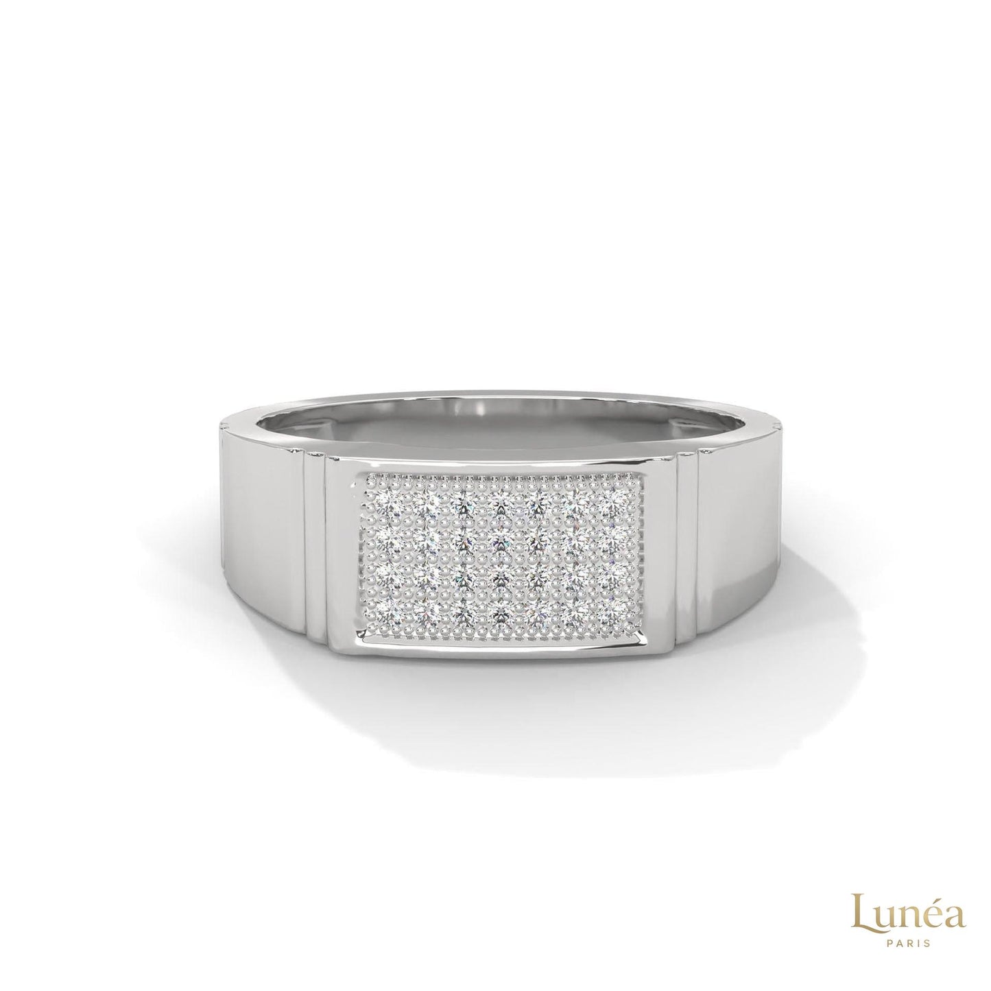 0.30 ct. Men's Pavé Lab Diamond Ring