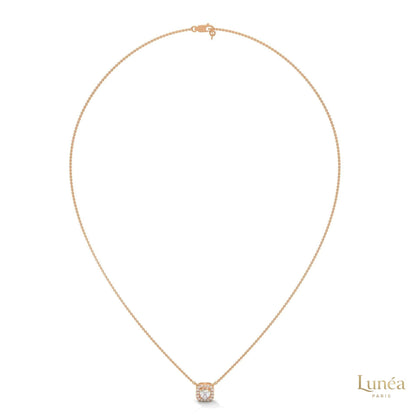 0.35 CT. Cushion Halo Diamond Pendant