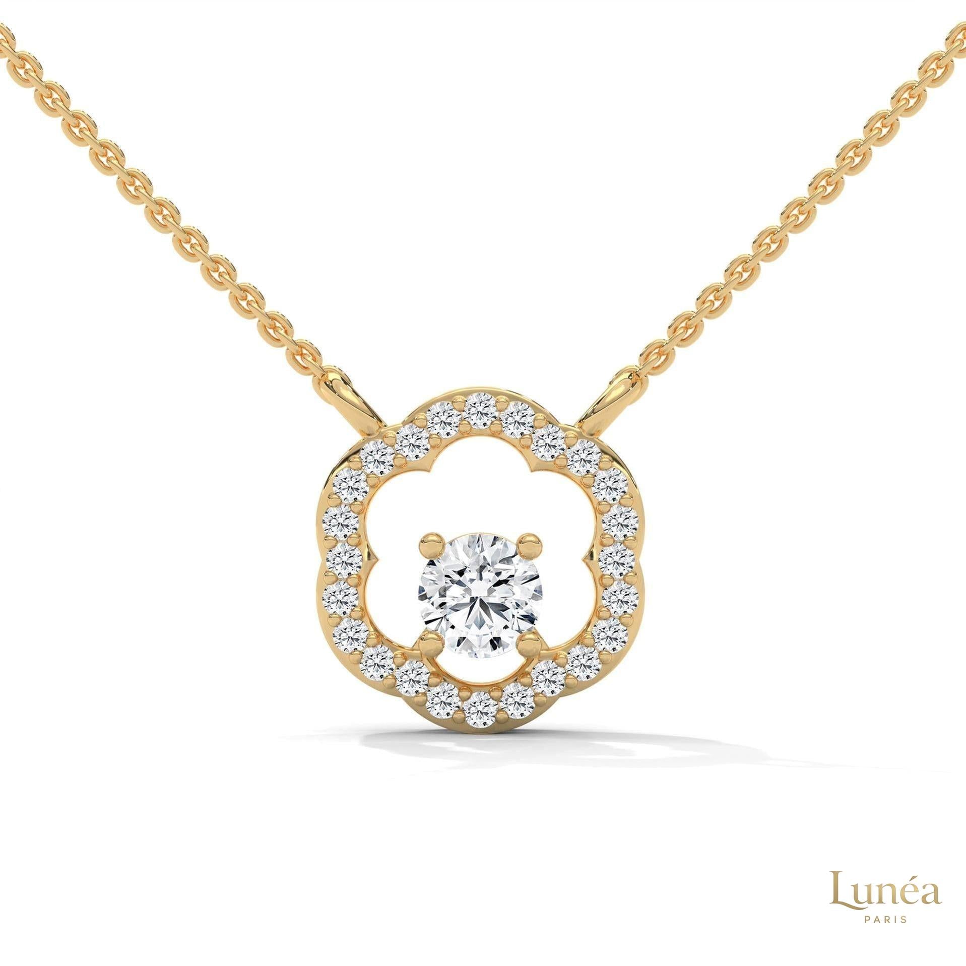 0.35 CT. Floral Diamond Pendant