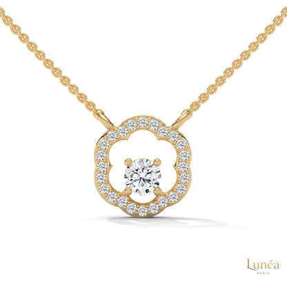 0.35 CT. Floral Diamond Pendant