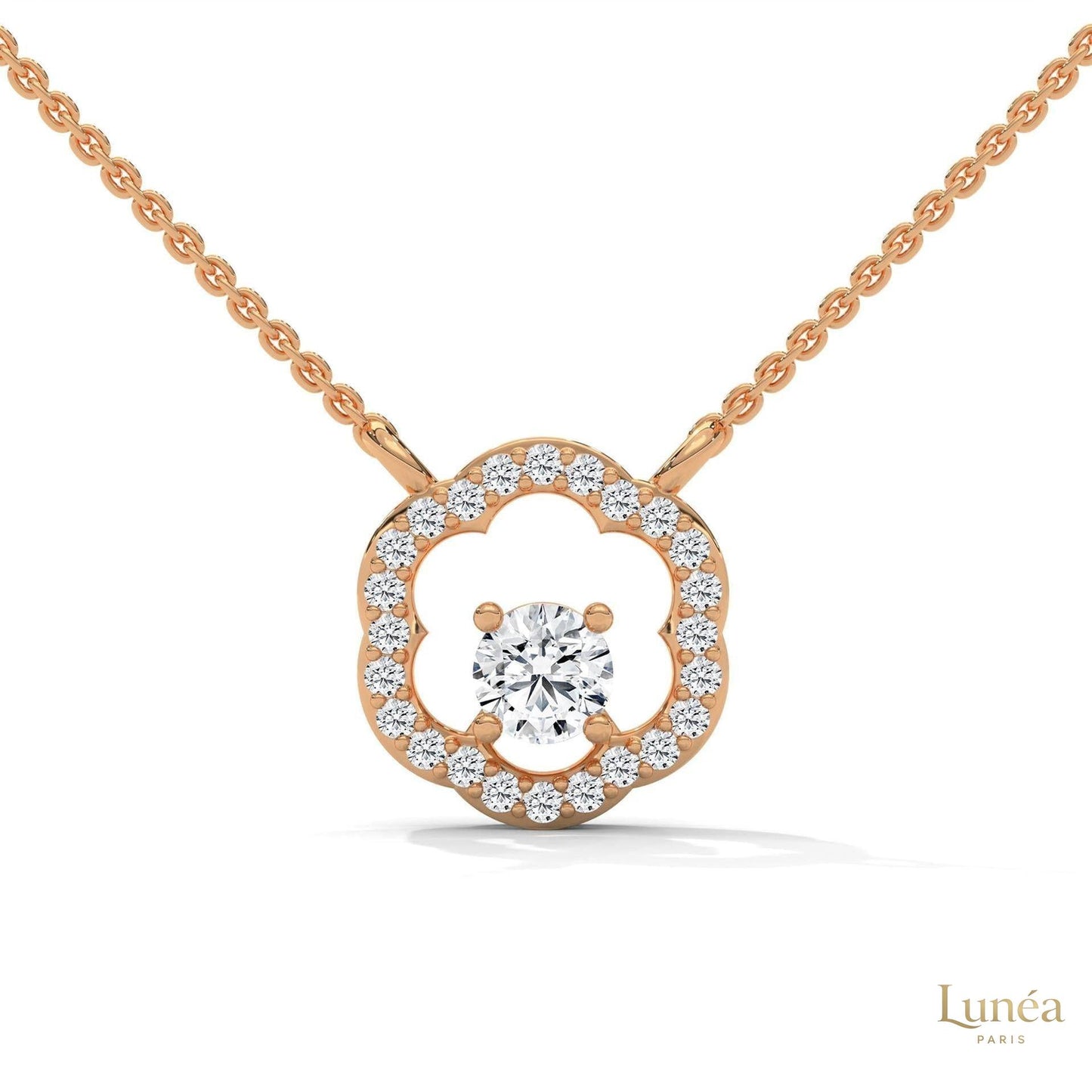 0.35 CT. Floral Diamond Pendant