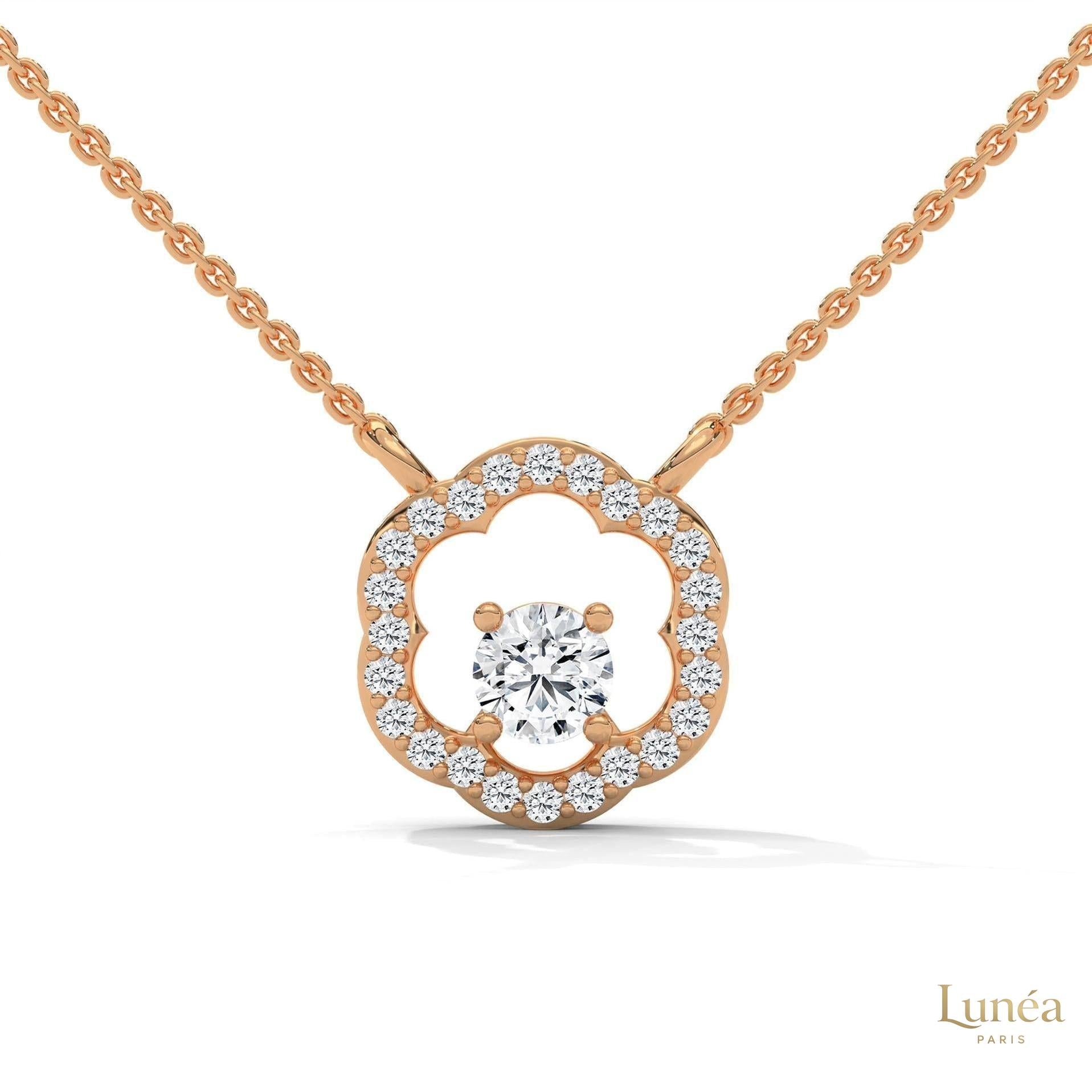 0.35 CT. Floral Diamond Pendant