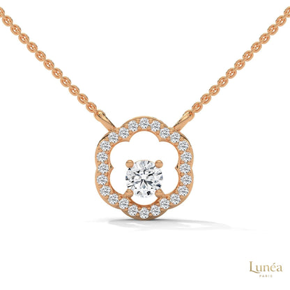 0.35 CT. Floral Diamond Pendant