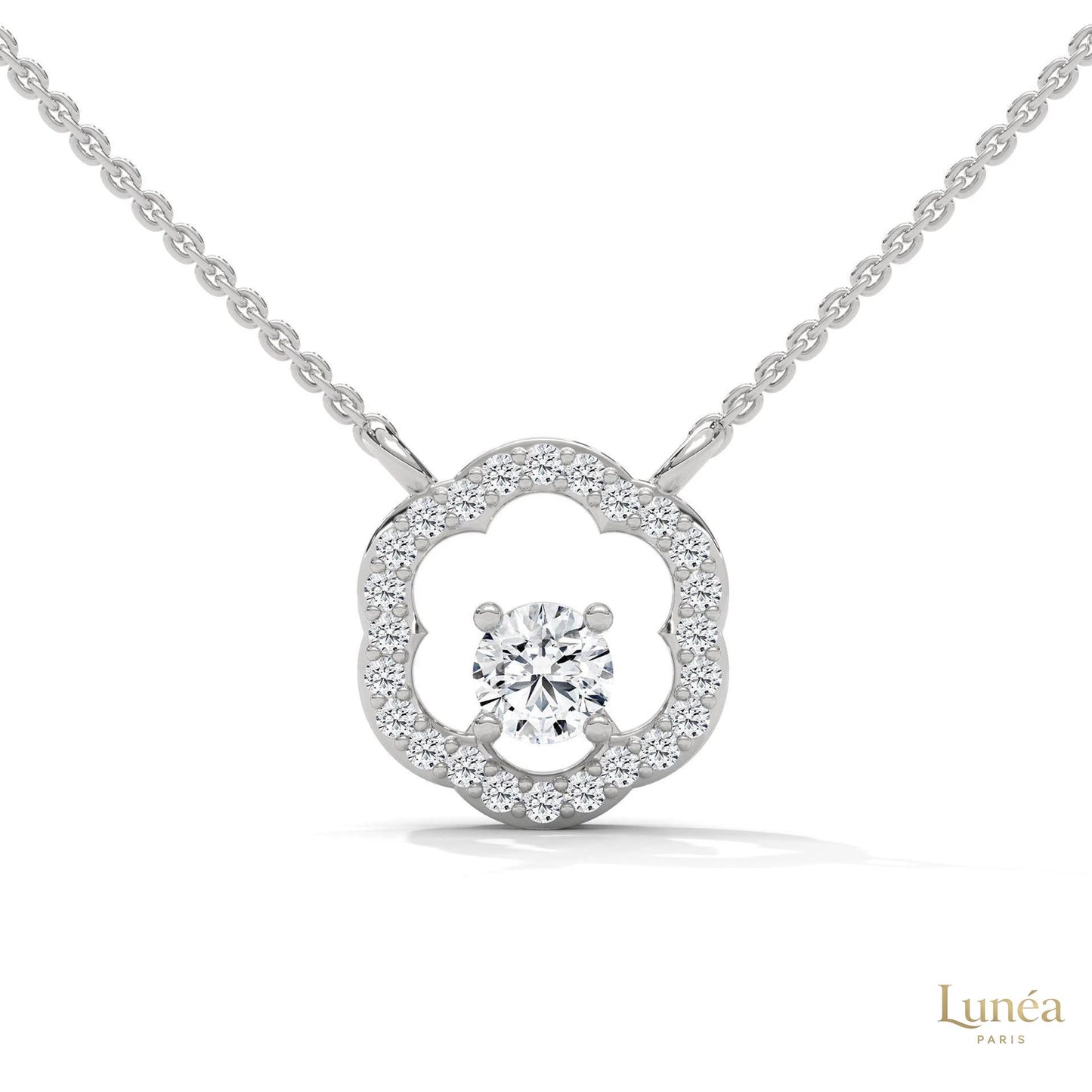 0.35 CT. Floral Diamond Pendant