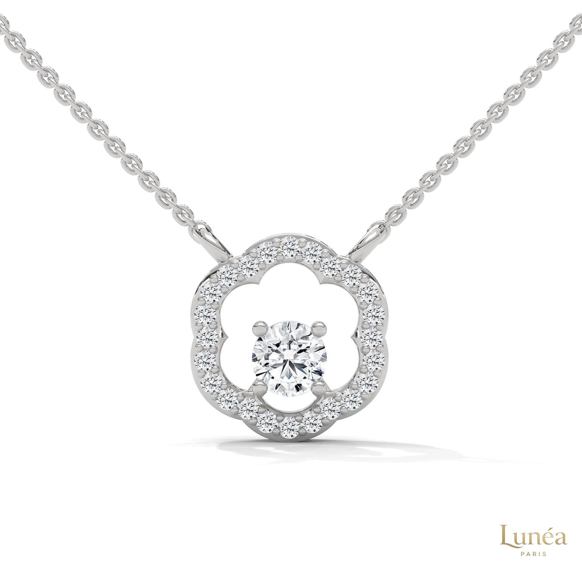 0.35 CT. Floral Diamond Pendant