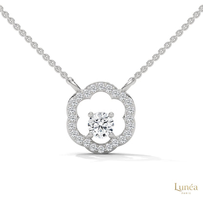 0.35 CT. Floral Diamond Pendant