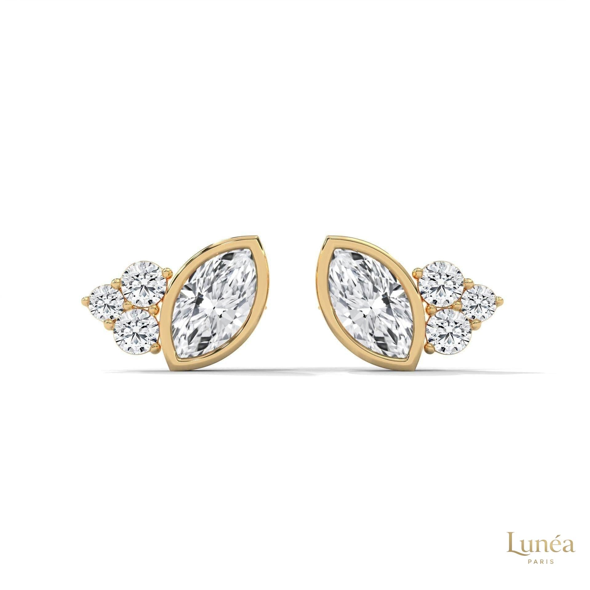 0.35 CT. Marquise Cluster Diamond Studs