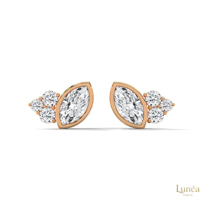 0.35 CT. Marquise Cluster Diamond Studs