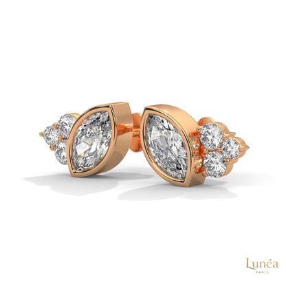 0.35 CT. Marquise Cluster Diamond Studs