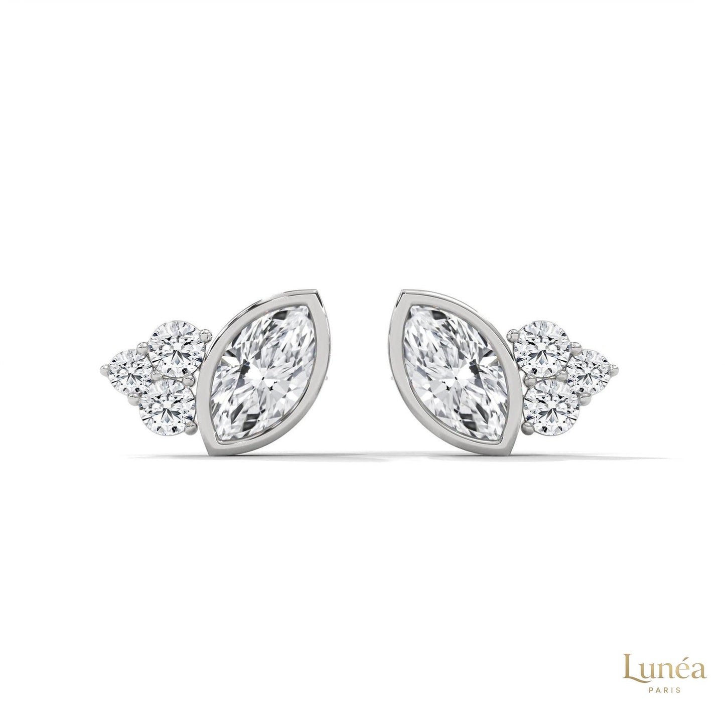 0.35 CT. Marquise Cluster Diamond Studs