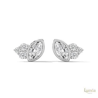0.35 CT. Marquise Cluster Diamond Studs