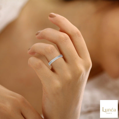 0.35 Ct. Milgrain Channel Lab Diamond Band Ring