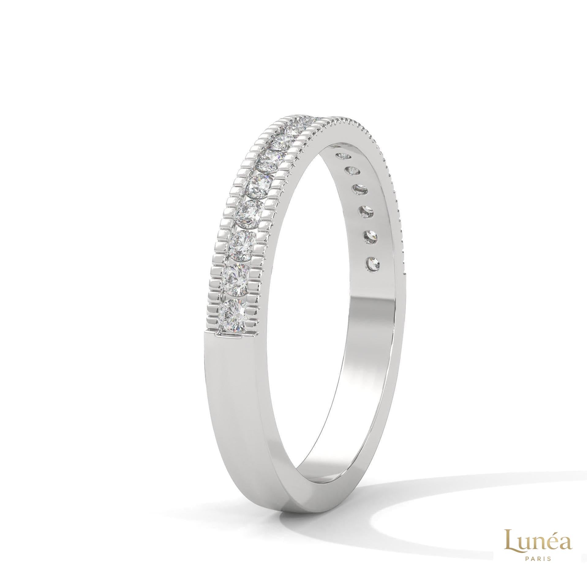 0.35 Ct. Milgrain Channel Lab Diamond Band Ring