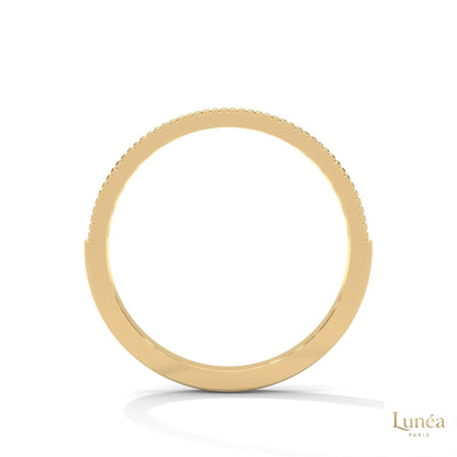 0.35 Ct. Milgrain Channel Lab Diamond Band Ring