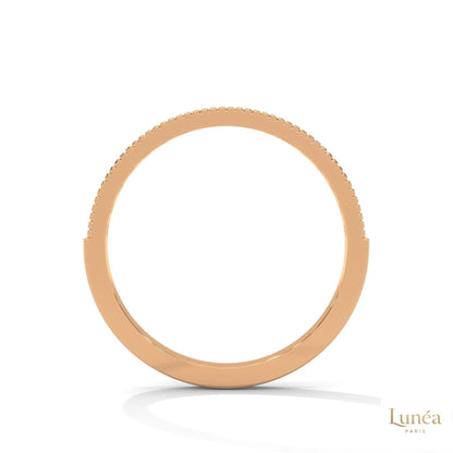 0.35 Ct. Milgrain Channel Lab Diamond Band Ring