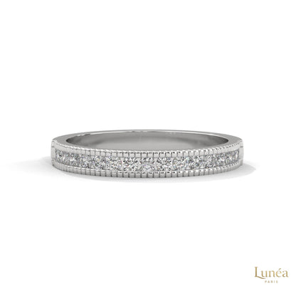 0.35 Ct. Milgrain Channel Lab Diamond Band Ring