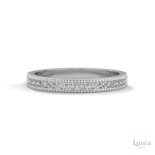 0.35 Ct. Milgrain Channel Lab Diamond Band Ring