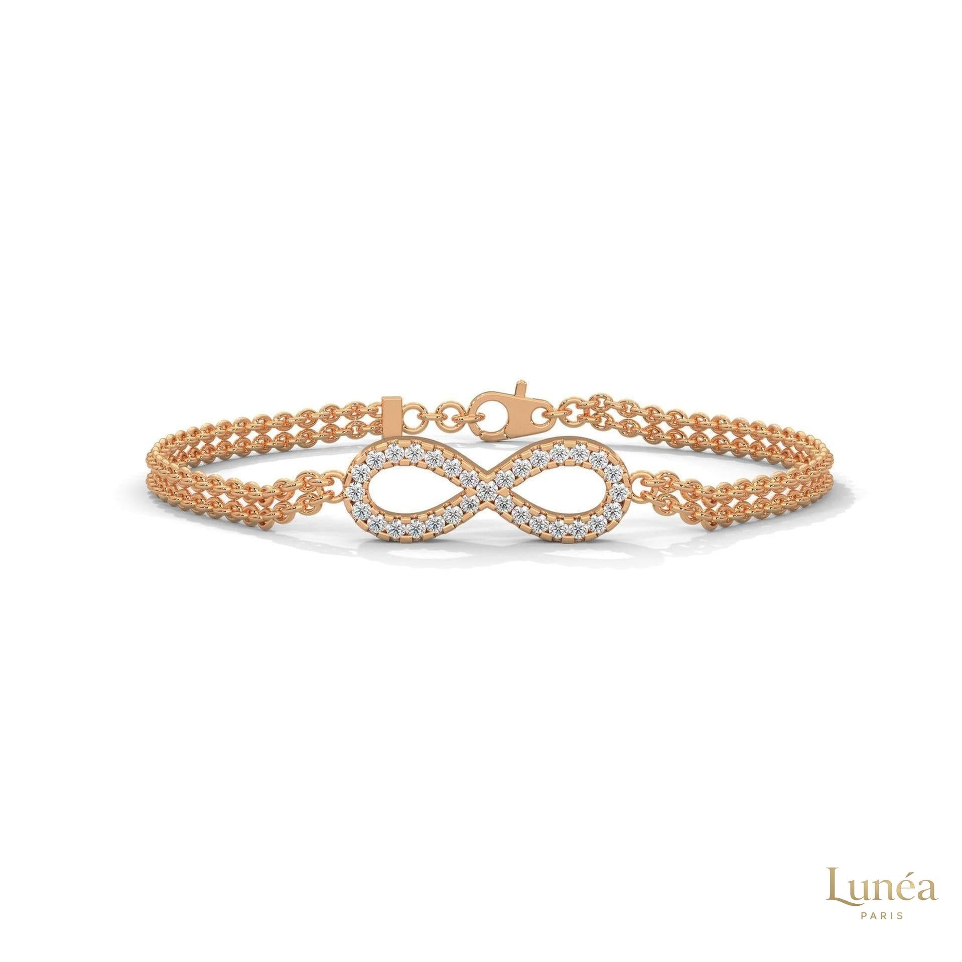 0.40 Ct. Infinity Rope Chain Lab Diamond Bracelet