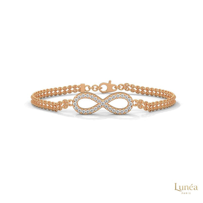0.40 Ct. Infinity Rope Chain Lab Diamond Bracelet