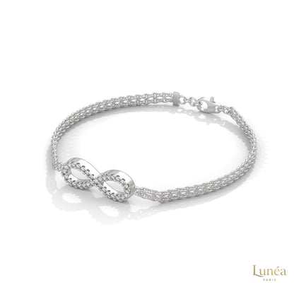 0.40 Ct. Infinity Rope Chain Lab Diamond Bracelet