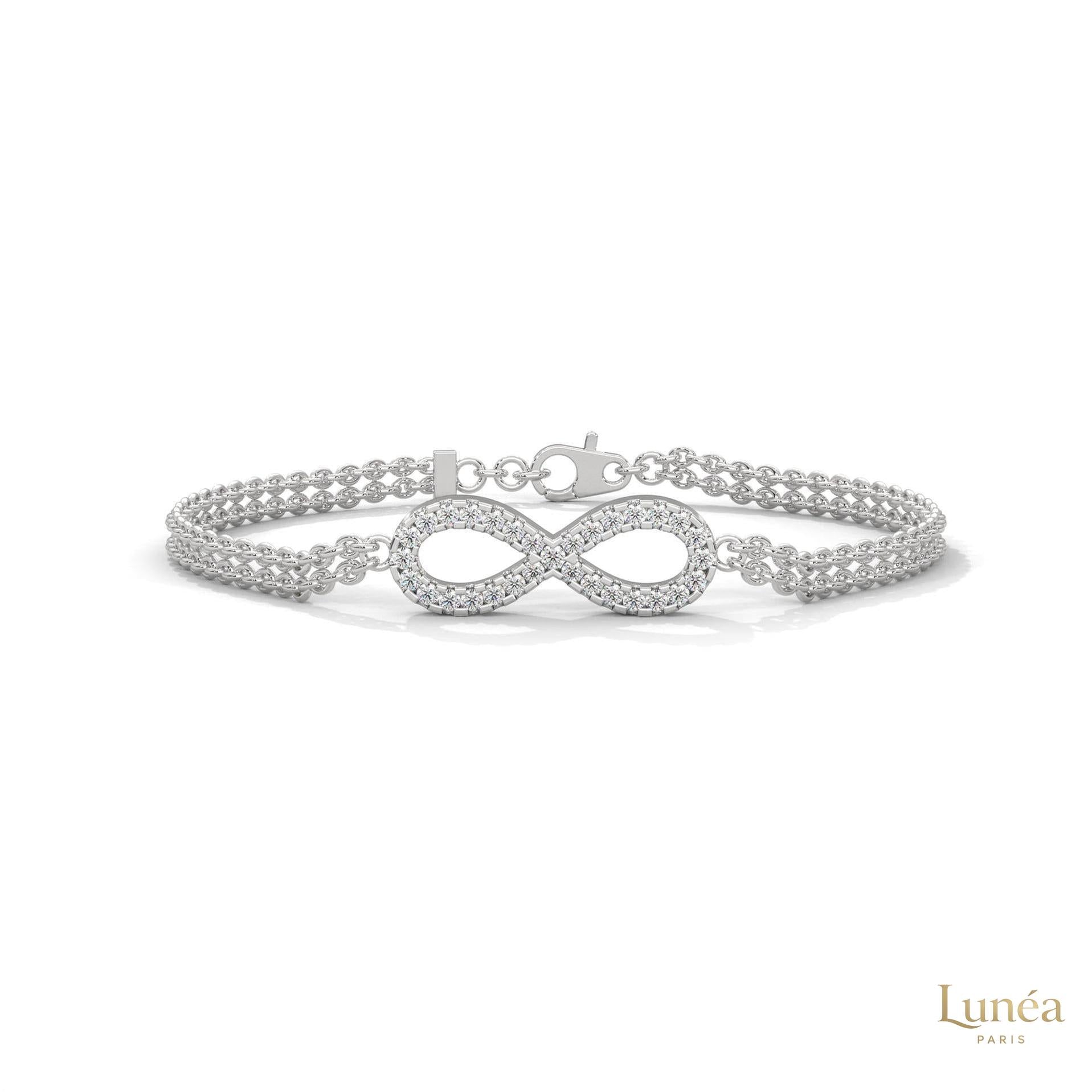 0.40 Ct. Infinity Rope Chain Lab Diamond Bracelet