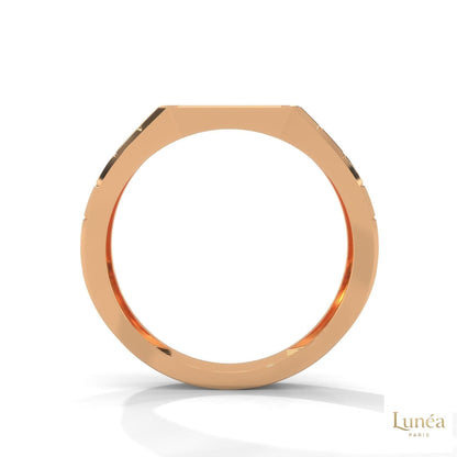 0.40 Ct. Pavé Brick-Link Lab Diamond Men’s Ring