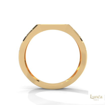 0.40 Ct. Pavé Brick-Link Lab Diamond Men’s Ring