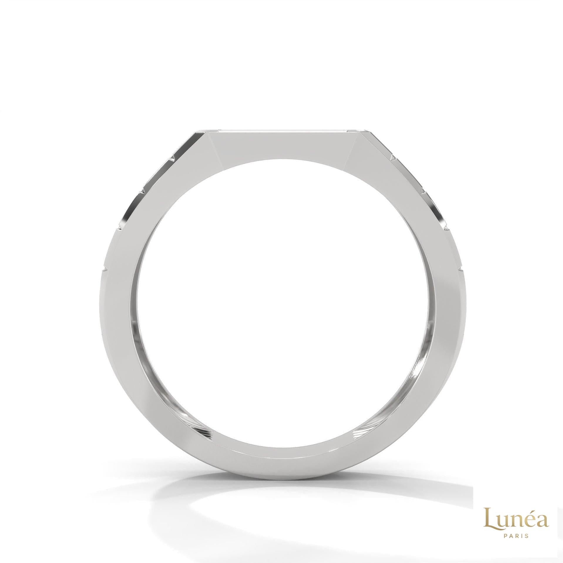 0.40 Ct. Pavé Brick-Link Lab Diamond Men’s Ring