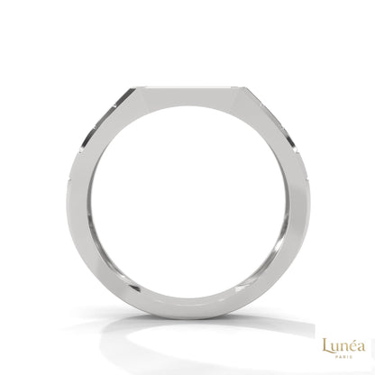 0.40 Ct. Pavé Brick-Link Lab Diamond Men’s Ring