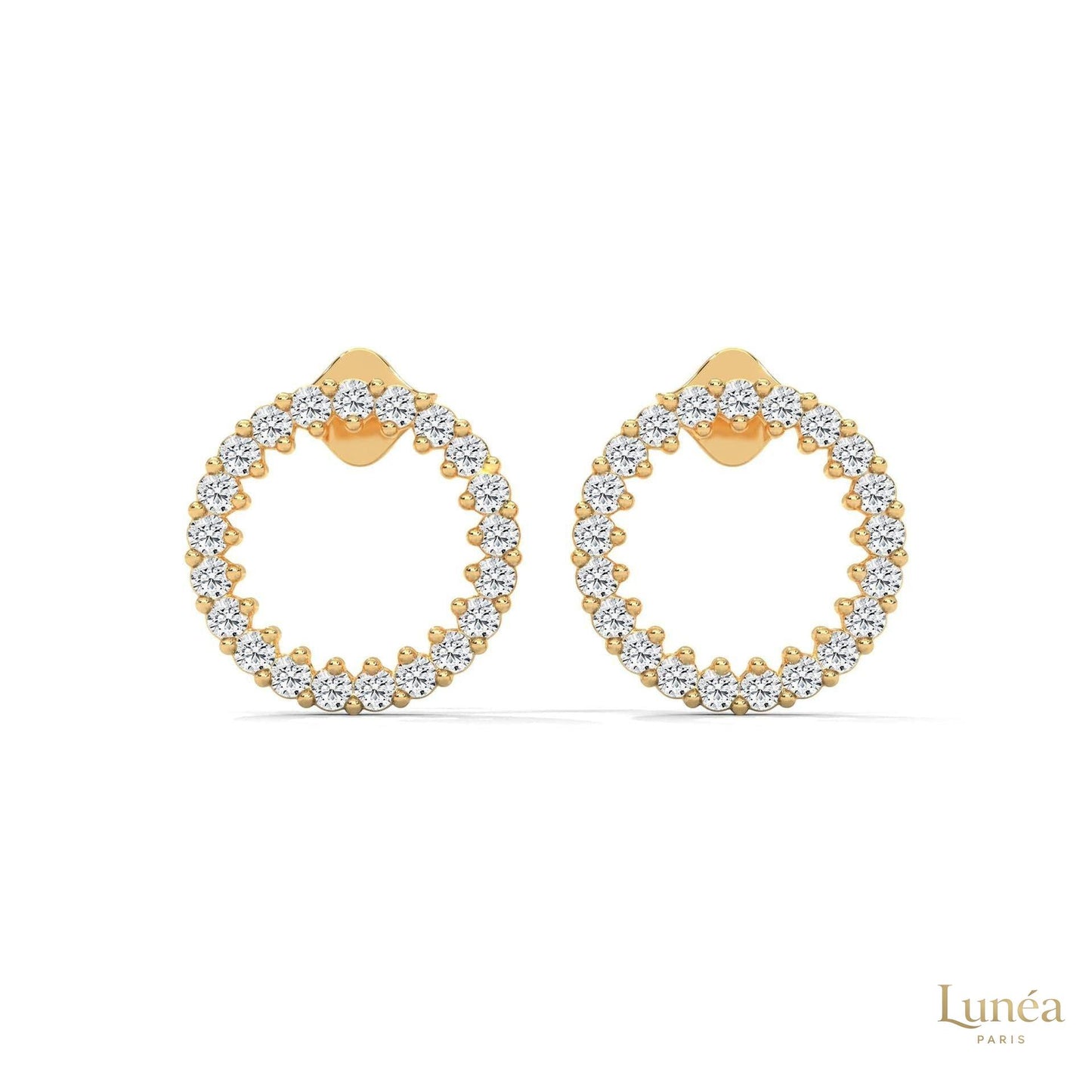 0.50 CT. Circle Diamond Earrings