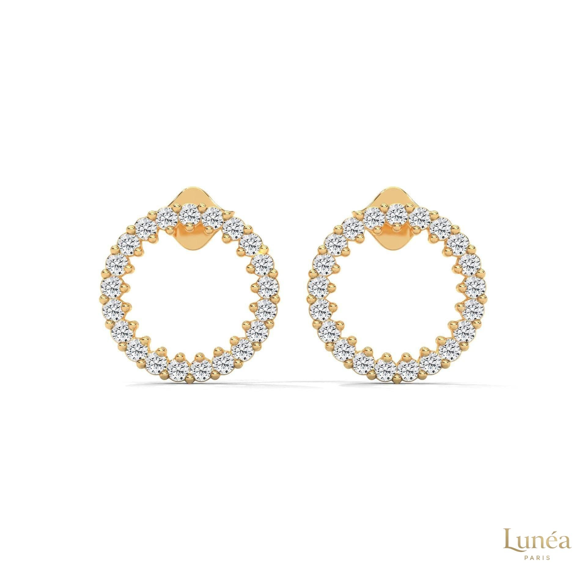 0.50 CT. Circle Diamond Earrings