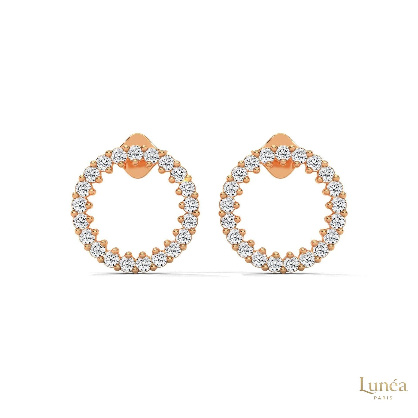 0.50 CT. Circle Diamond Earrings