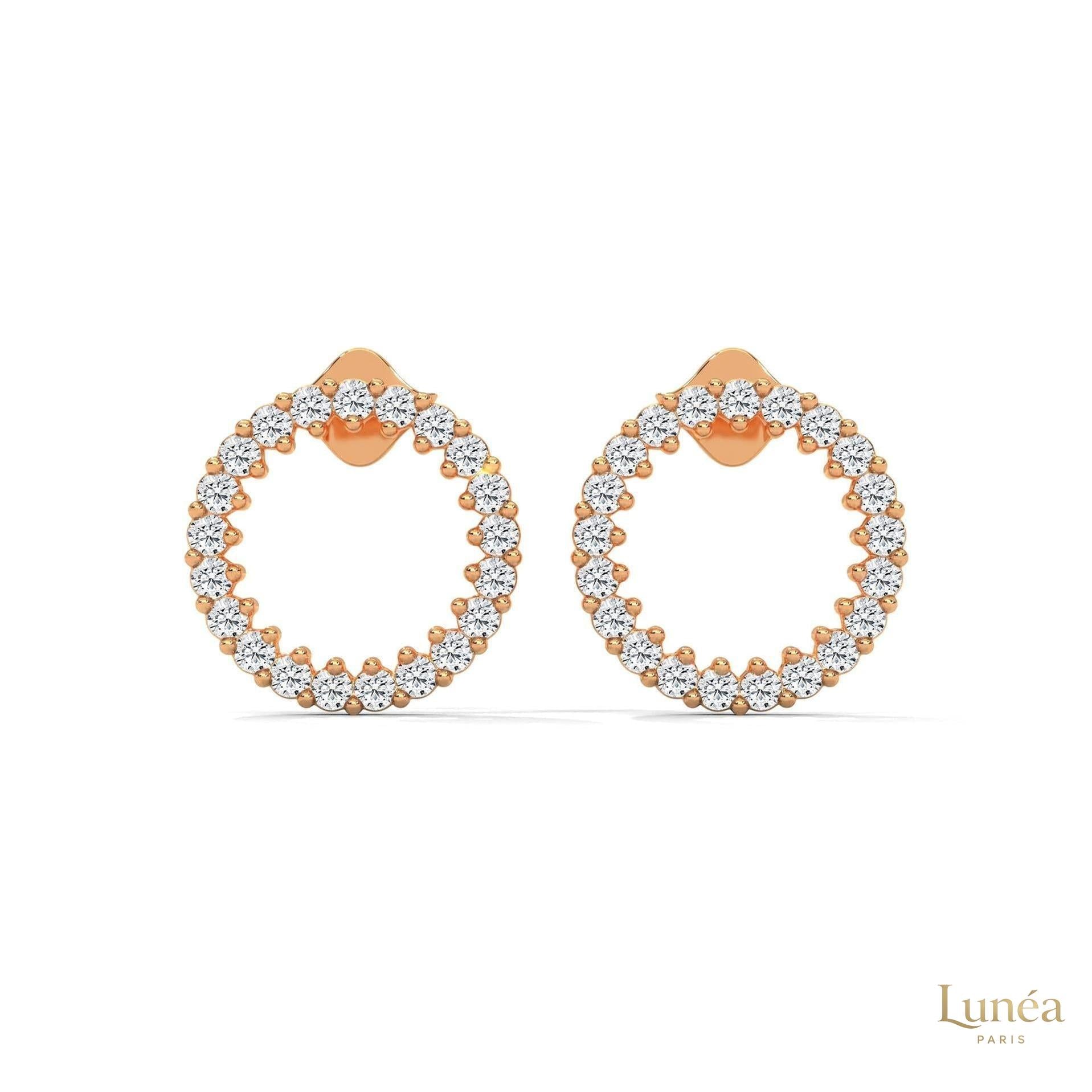 0.50 CT. Circle Diamond Earrings