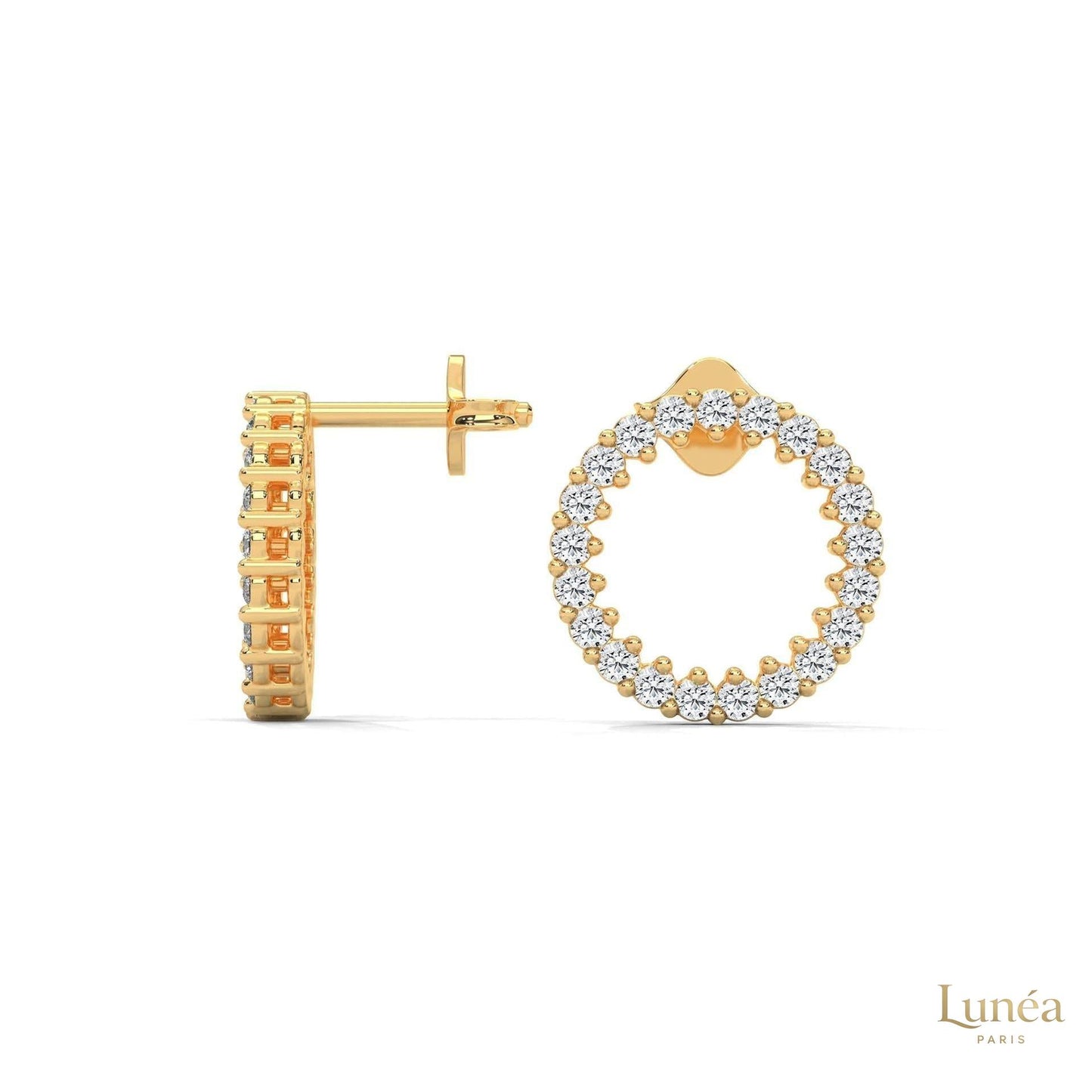 0.50 CT. Circle Diamond Earrings