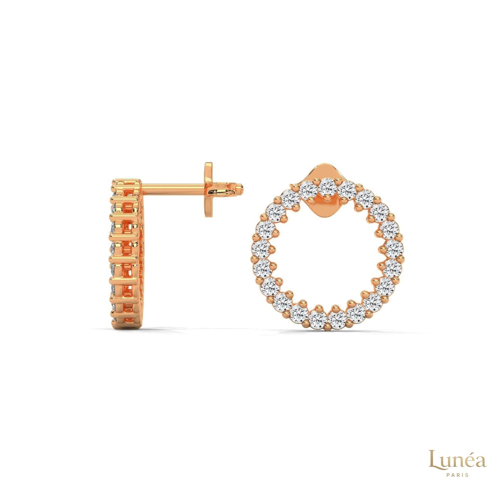 0.50 CT. Circle Diamond Earrings