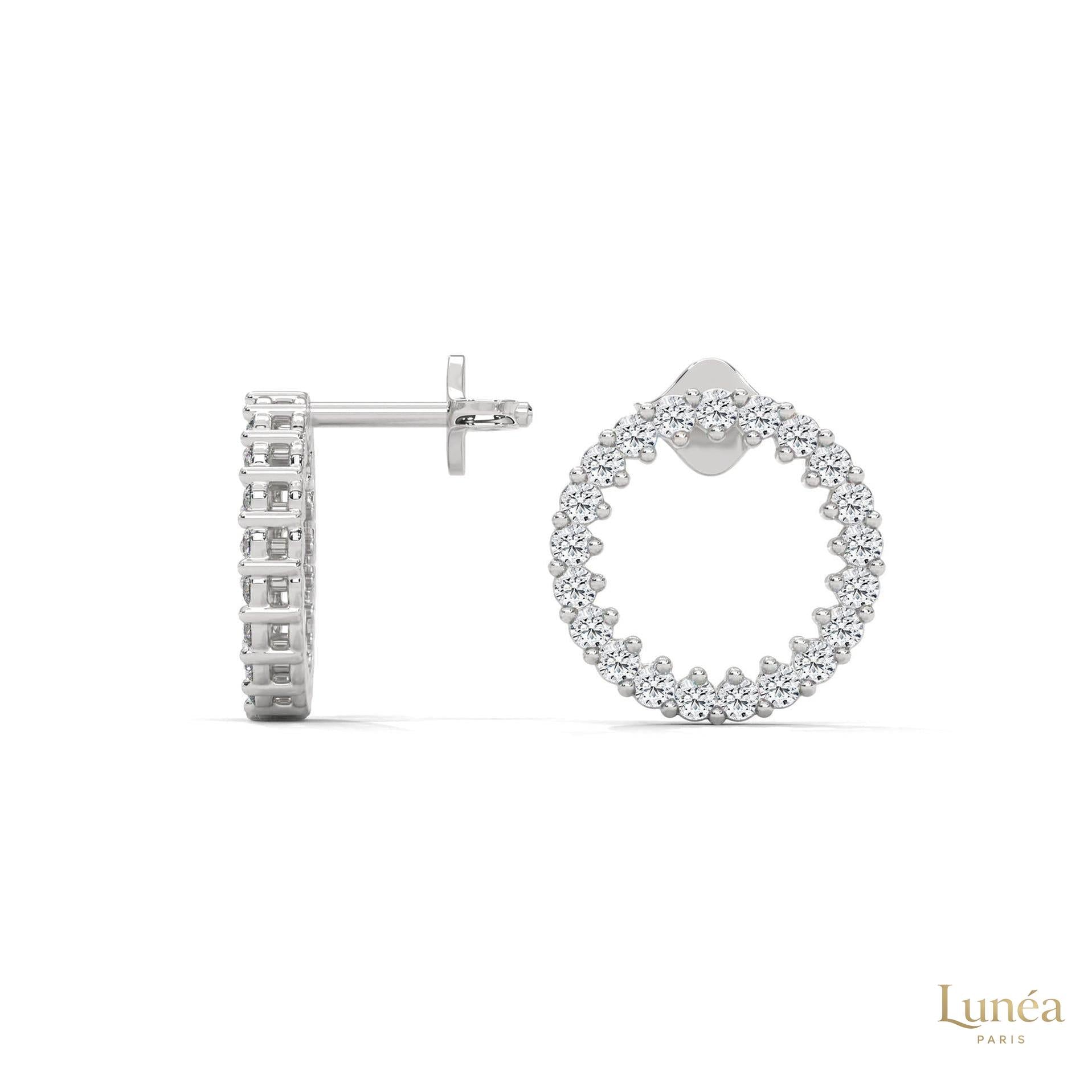 0.50 CT. Circle Diamond Earrings