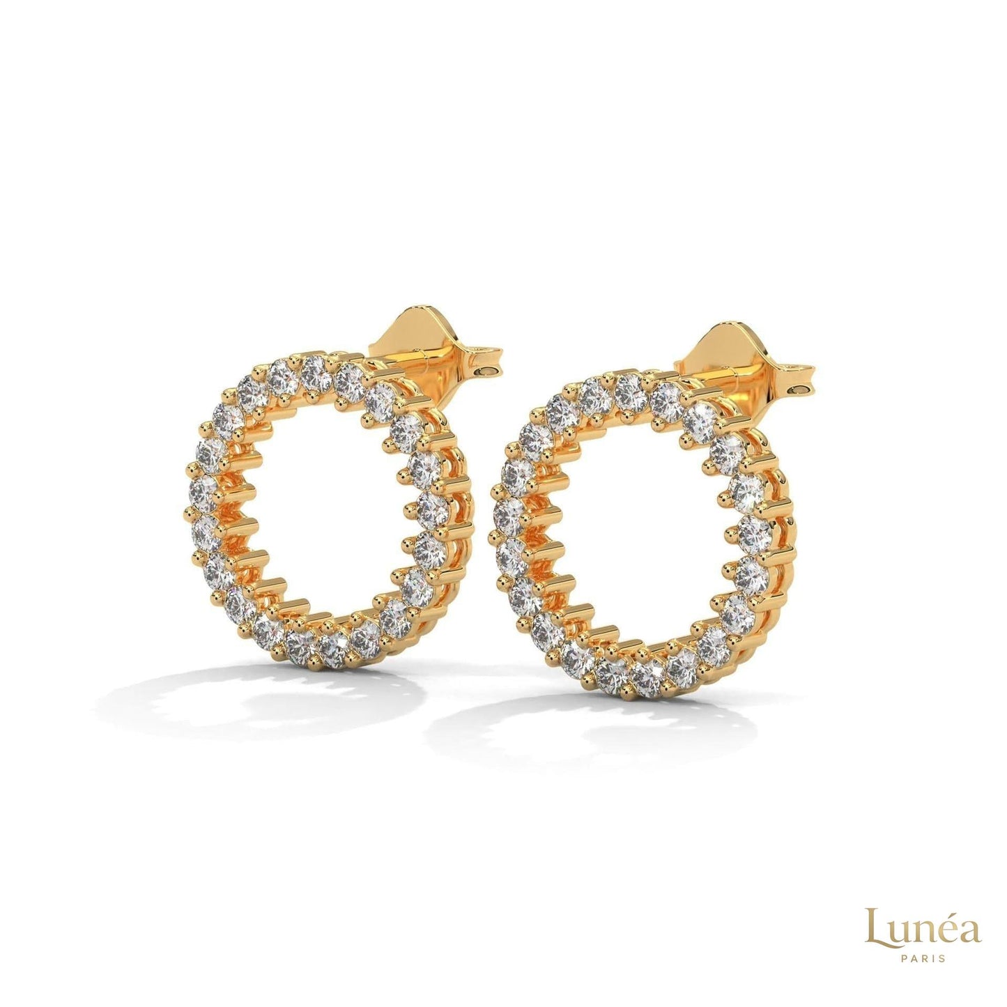 0.50 CT. Circle Diamond Earrings