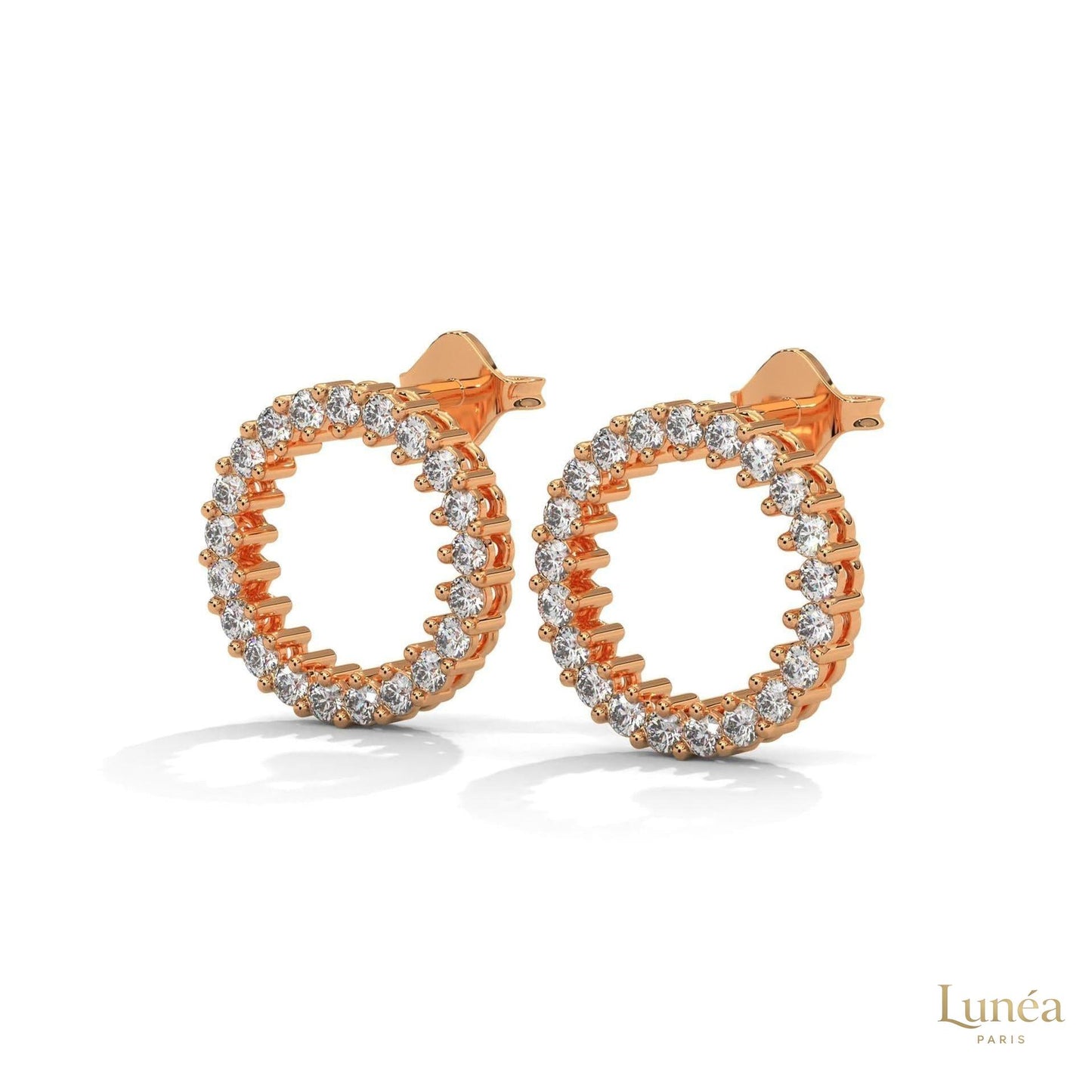 0.50 CT. Circle Diamond Earrings