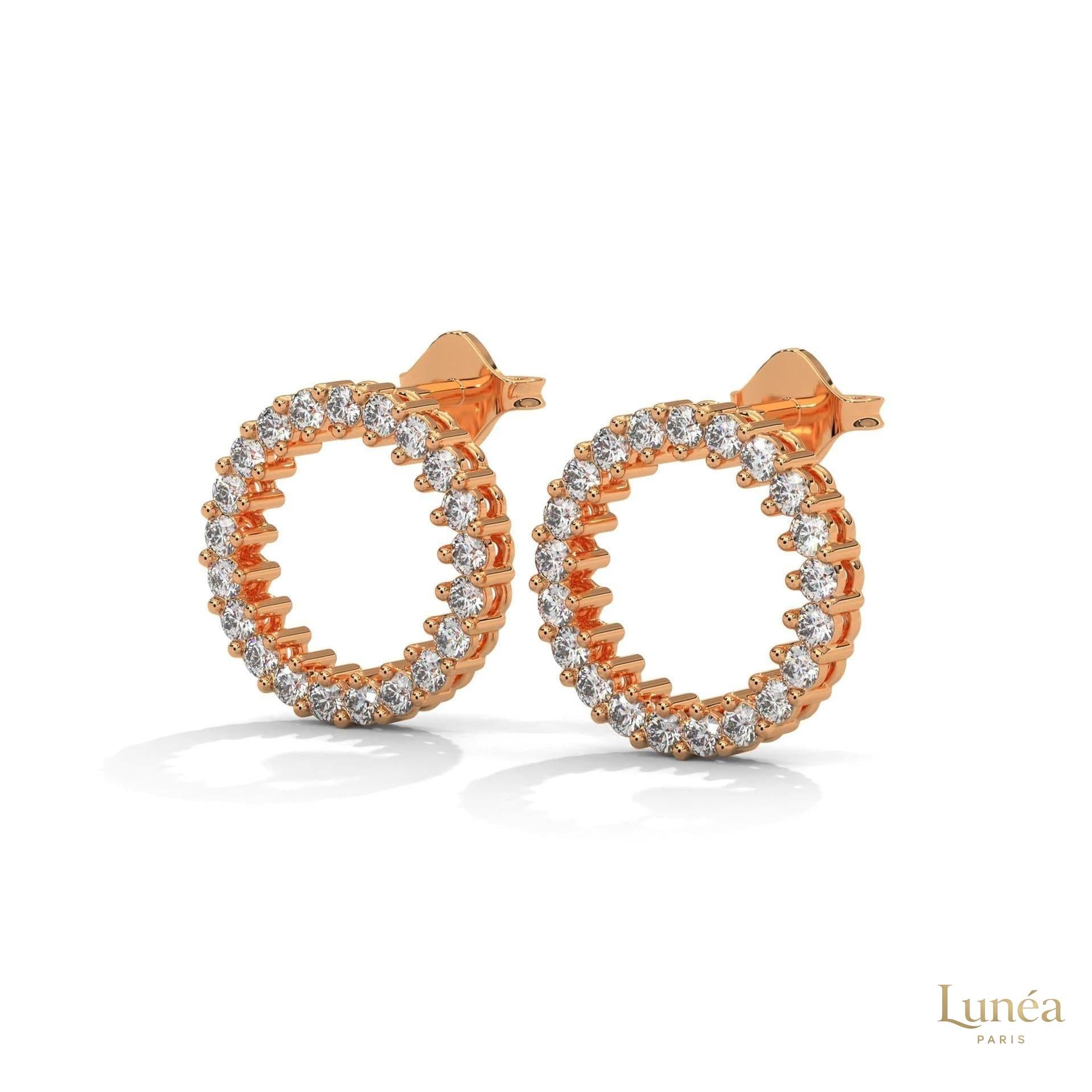 0.50 CT. Circle Diamond Earrings