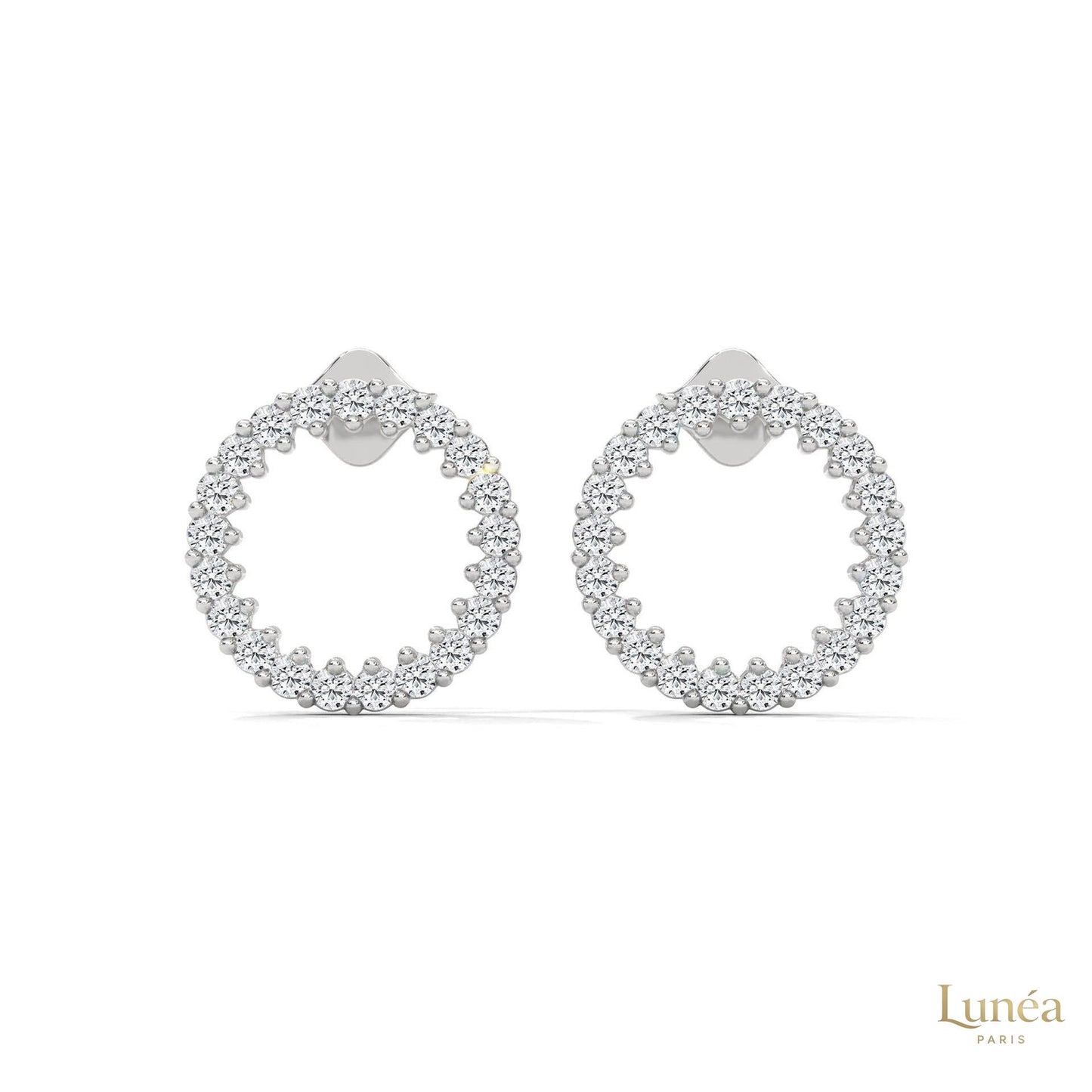 0.50 CT. Circle Diamond Earrings