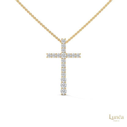 0.50 CT. Diamond Cross Pendant – Lab-Grown Luxury