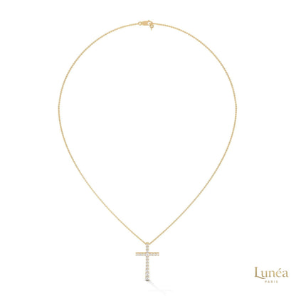 0.50 CT. Diamond Cross Pendant – Lab-Grown Luxury