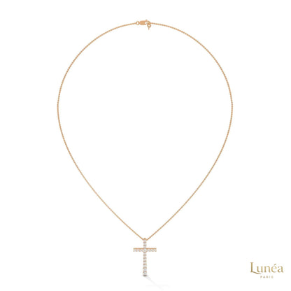 0.50 CT. Diamond Cross Pendant – Lab-Grown Luxury