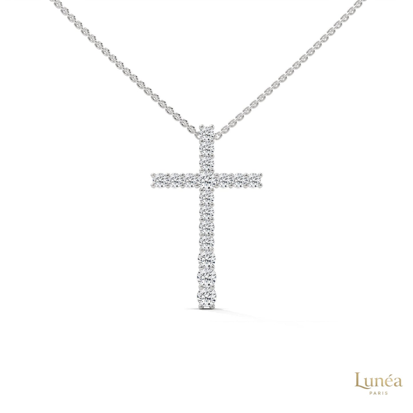 0.50 CT. Diamond Cross Pendant – Lab-Grown Luxury