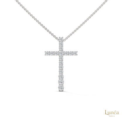 0.50 CT. Diamond Cross Pendant – Lab-Grown Luxury