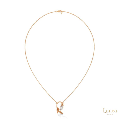 0.50 CT. Floral Marquise Diamond Pendant