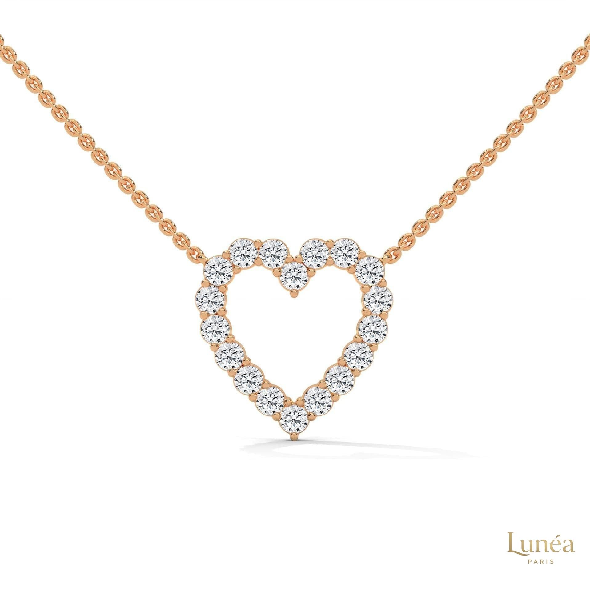 0.50 CT. Heart Diamond Pendant