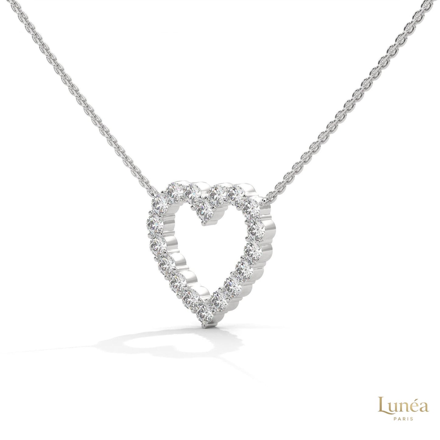 0.50 CT. Heart Diamond Pendant