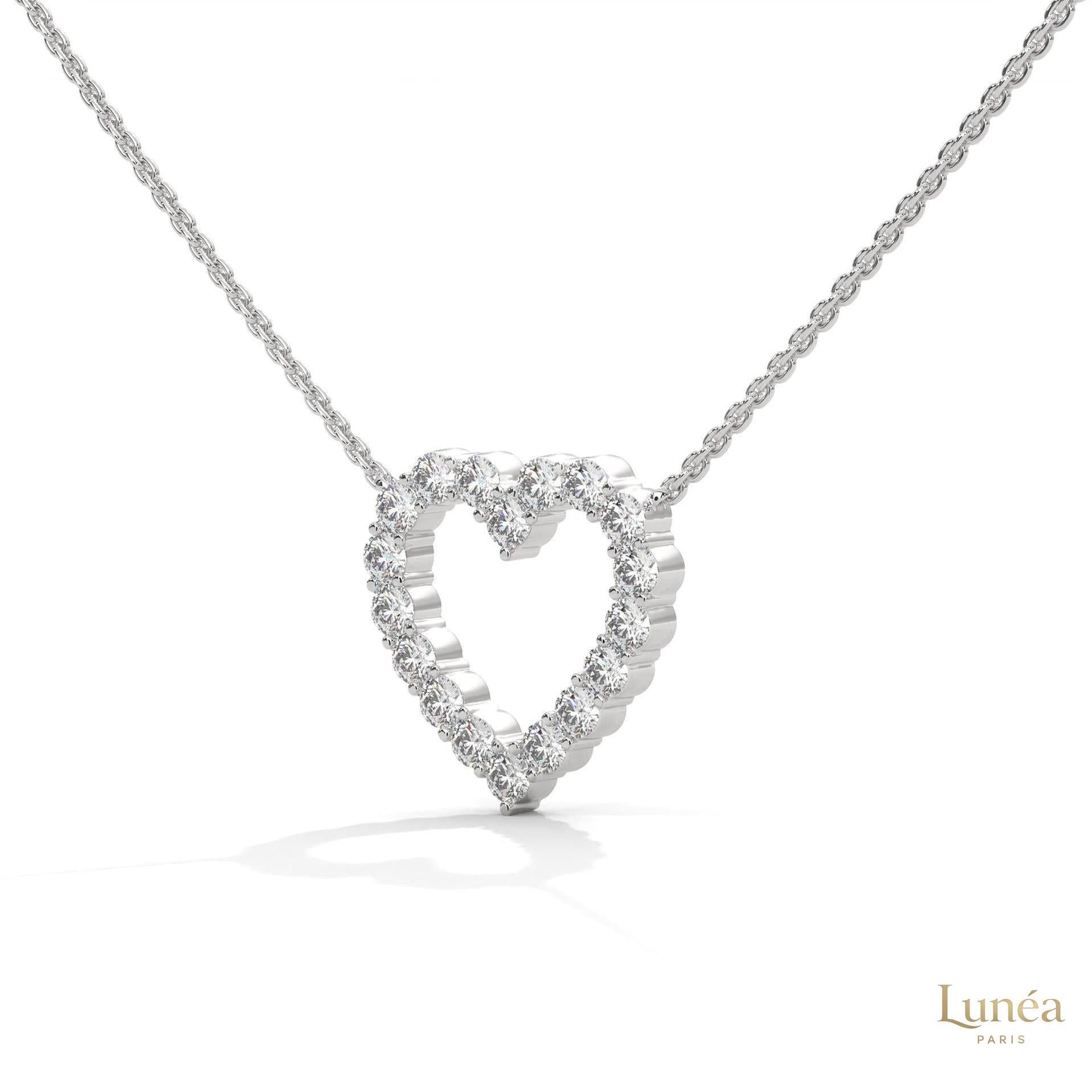 0.50 CT. Heart Diamond Pendant