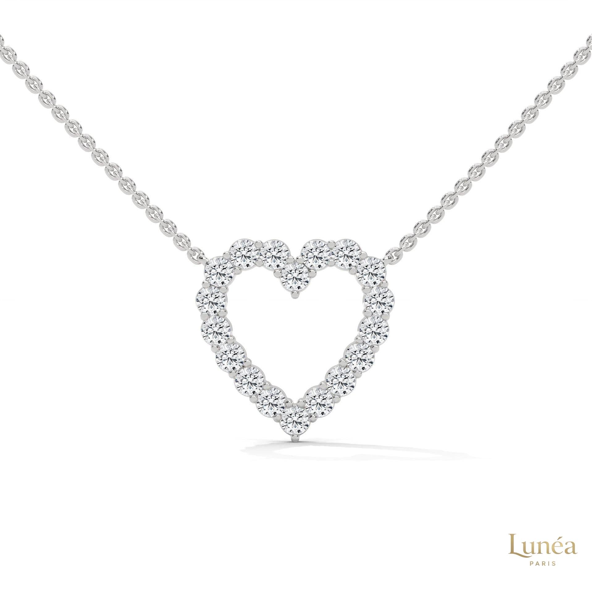 0.50 CT. Heart Diamond Pendant